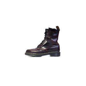 DR. MARTENS Boots Oxblood Leather Fleece Lined 'Serena' 1460 Boots Womens Size 7